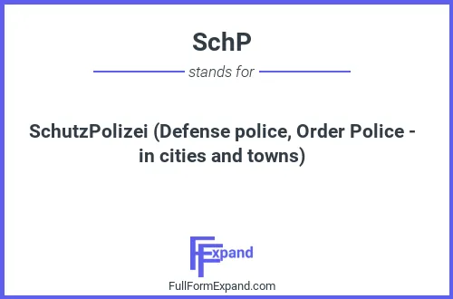 Full form of SchP