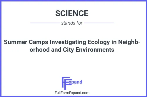 Full form of SCIENCE