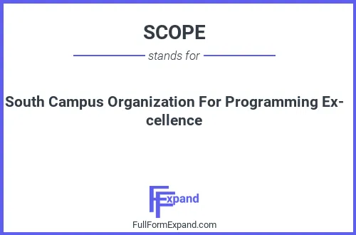 Full form of SCOPE
