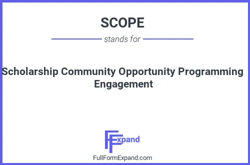 Full form of SCOPE