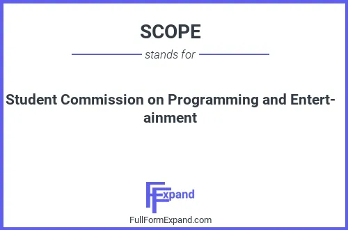 Full form of SCOPE