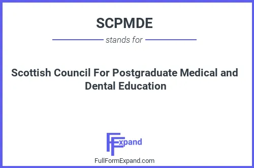 Full form of SCPMDE