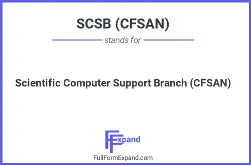 Full form of SCSB (CFSAN)