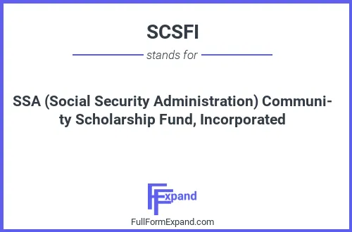 Full form of SCSFI