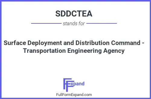 Full form of SDDCTEA