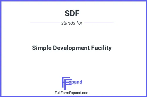 Full form of SDF