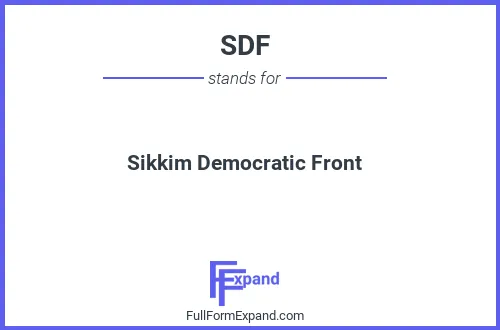 Full form of SDF
