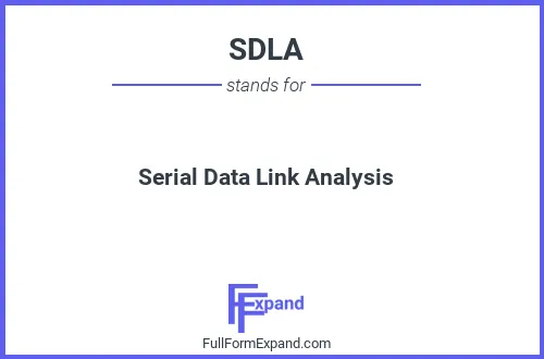 Full form of SDLA