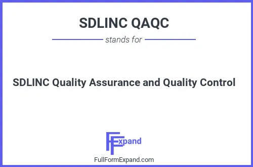 Full form of SDLINC QAQC