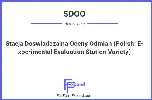 Full form of SDOO