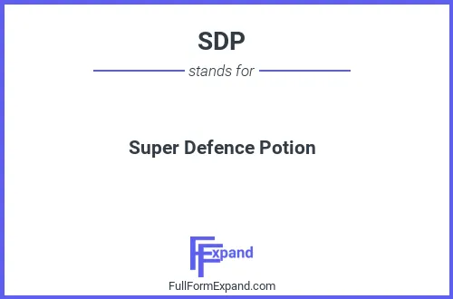 Full form of SDP
