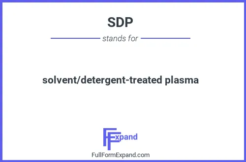 Full form of SDP