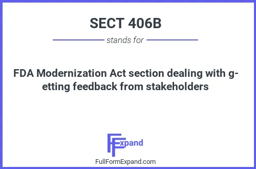 Full form of SECT 406B