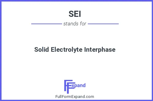 Full form of SEI