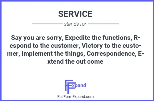 Full form of SERVICE