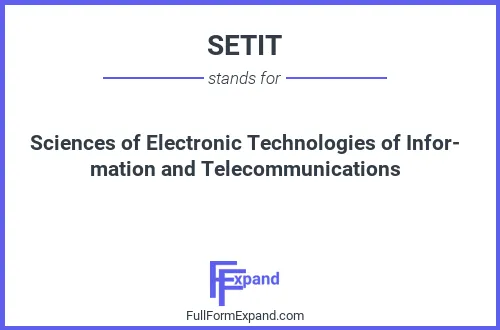 Full form of SETIT