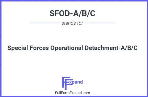 Full form of SFOD-A/B/C