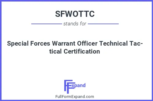 Full form of SFWOTTC
