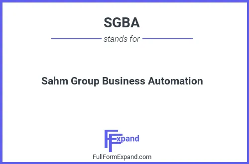 Full form of SGBA