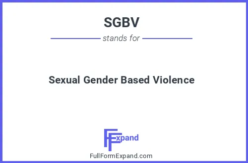 Full form of SGBV