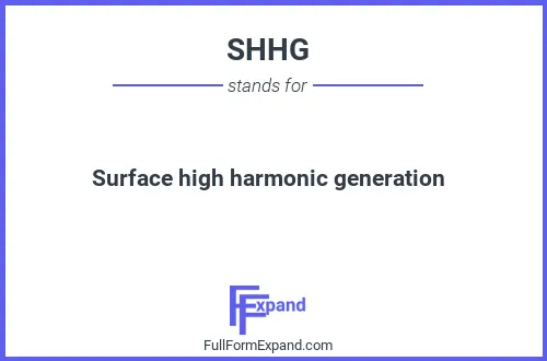 Full form of SHHG