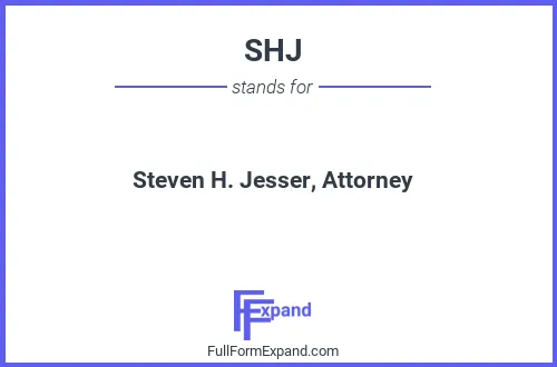 Full form of SHJ