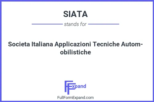 Full form of SIATA