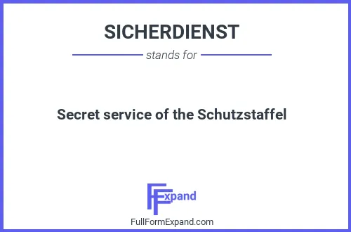 Full form of SICHERDIENST