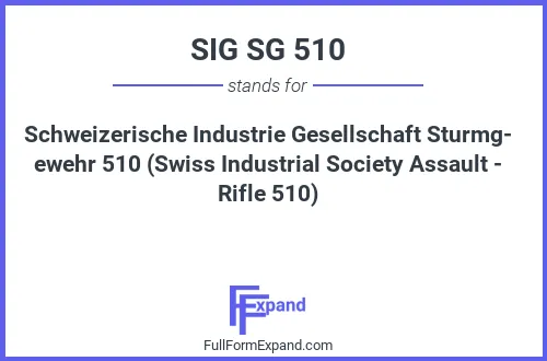 Full form of SIG SG 510