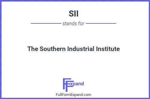 Full form of SII
