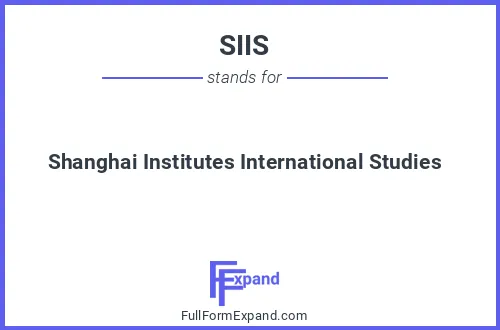 Full form of SIIS