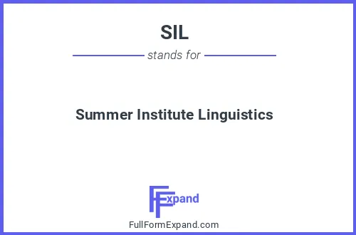 Full form of SIL