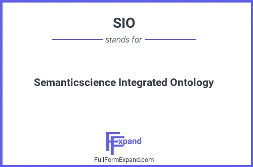 Full form of SIO