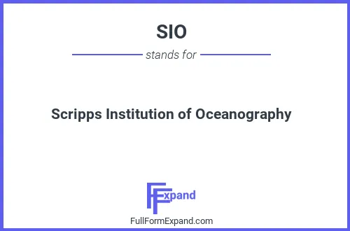 Full form of SIO