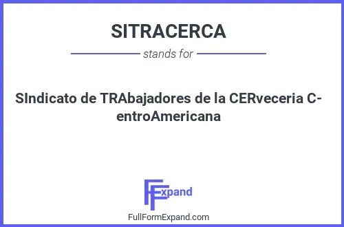 Full form of SITRACERCA