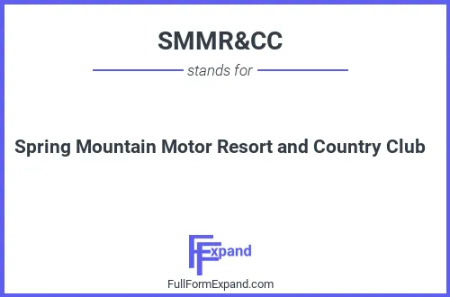 Full form of SMMR&CC