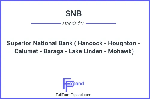 Full form of SNB