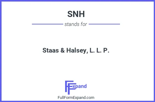 Full form of SNH