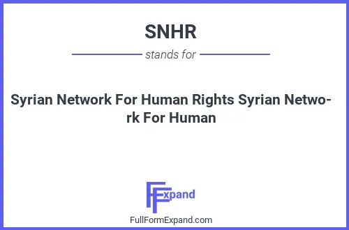 Full form of SNHR