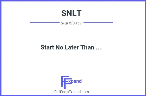 Full form of SNLT