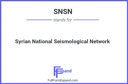 Full form of SNSN