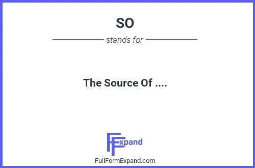 Full form of SO