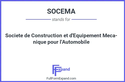 Full form of SOCEMA