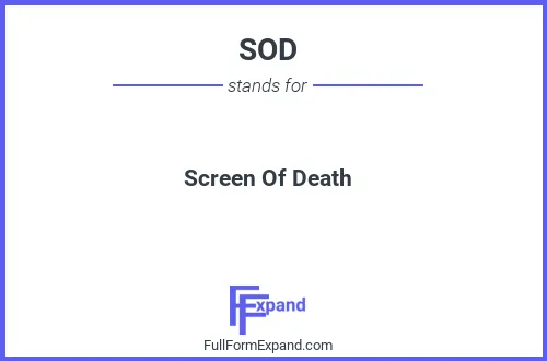 Full form of SOD