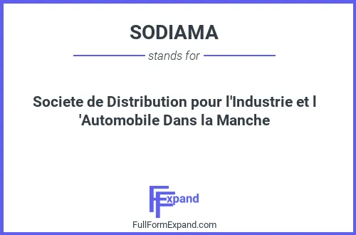 Full form of SODIAMA
