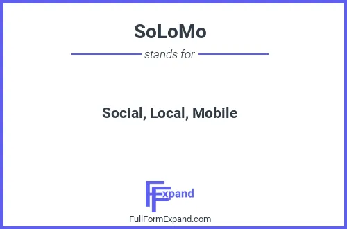 Full form of SoLoMo