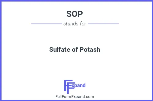 Full form of SOP