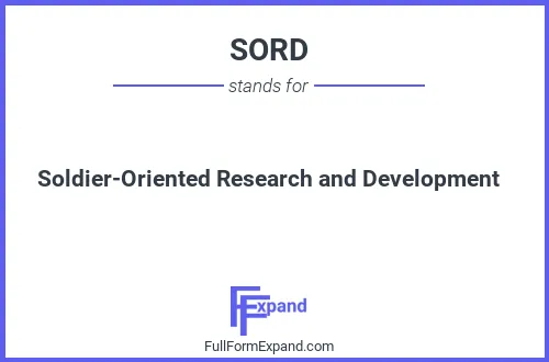 Full form of SORD