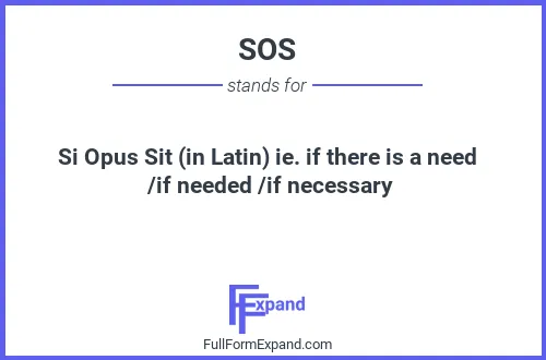 Full form of SOS