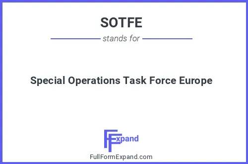 Full form of SOTFE